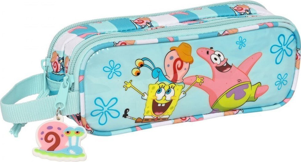 Piórnik SPONGEBOB Piórnik Podwójny Spongebob Stay positive Niebieski Biały (21 x 8 x 6 cm) 1
