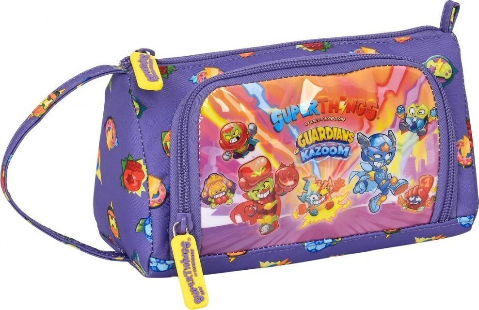 Piórnik Superthings Torba szkolna SuperThings Guardians of Kazoom Fioletowy Żółty (20 x 11 x 8.5 cm) 1