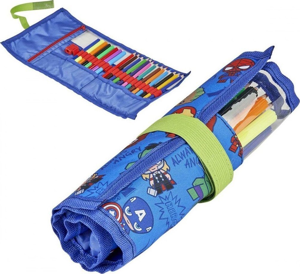 Piórnik Avengers Etui szkolne z akcesoriami The Avengers Niebieski (22 pcs) 1
