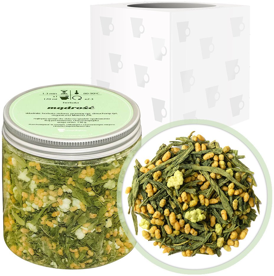 Cup&You Herbata zielona smakowa MĄDROŚĆ matcha 130g 1