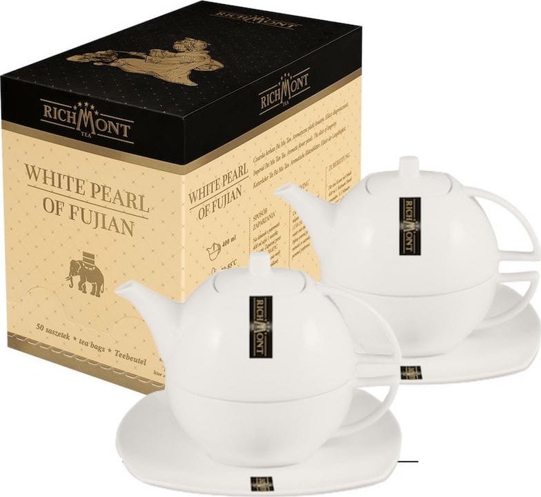 Richmont Richmont White Pearl of Fujian 50x4g - herbata biała z 2 dzbankami Richmont Duo 1