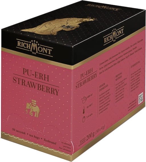 Richmont Herbata Richmont Pu Erh Strawberry 50x4g - mieszanka herbaty czerwonej i czarnej o smaku truskawkowym 1