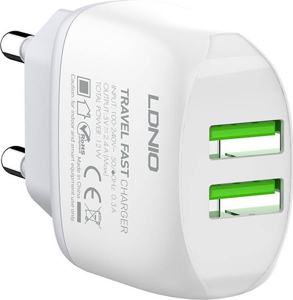 Ładowarka LDNIO 2x USB-A 2.4 A (A2219 EU) 1
