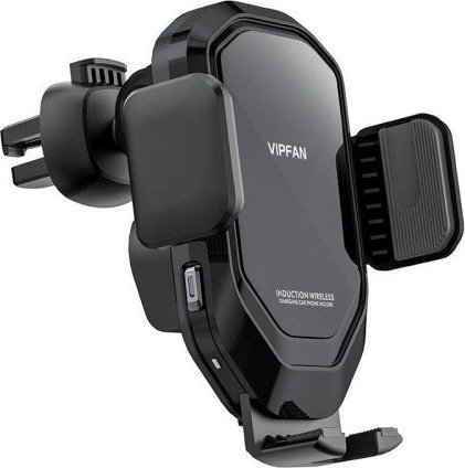 Vipfan Uchwyt samochodowy grawitacyjny Vipfan W02 z ładowarką indukcyjną Qi 15W (czarny) 1