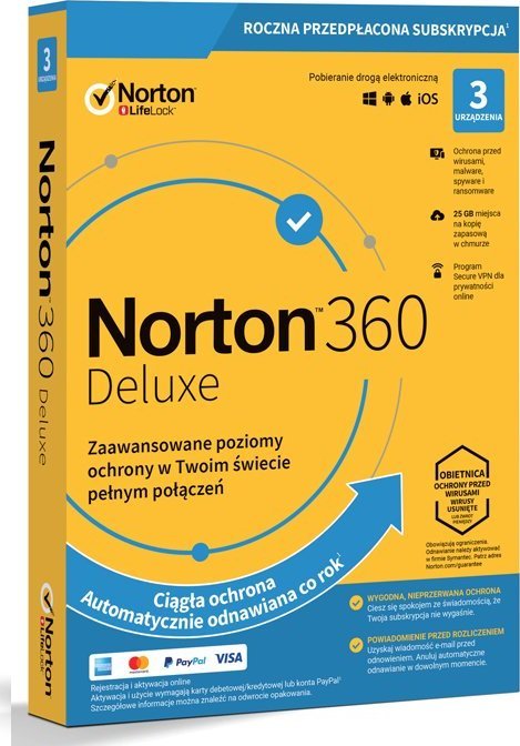 Norton Program Norton 360 Deluxe 25 GB + maseczka 1