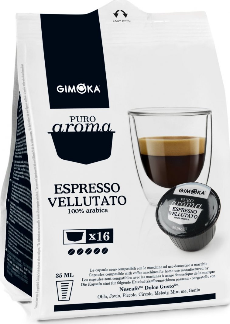Gimoka Kapsułki do ekspresu GIMOKA DOLCE GUSTO VELLUTATO 16 sztuk 1