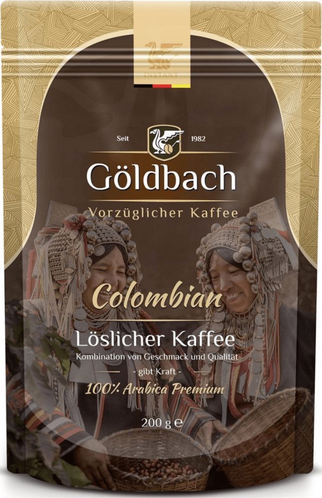 GLDBACH Kawa rozpuszczalna GOLDBACH Colombian zapas 200 g 1