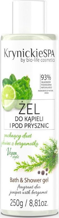 Krynickie Spa Krynickie Spa Odświeżający żel, jałowiec i bergamotka 250G 1