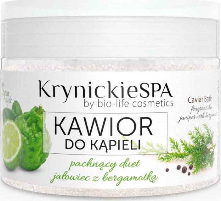 Krynickie Spa Krynickie SPA Kawior do kąpieli pachnący duet jałowiec z bergamotką 250g 1