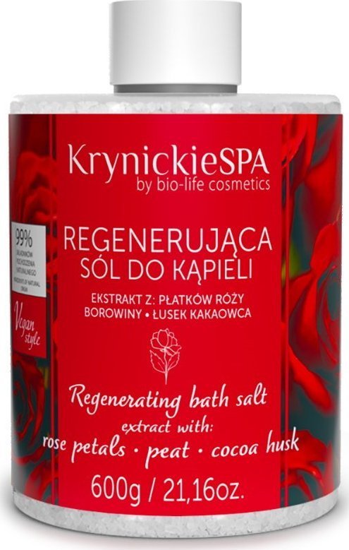 Krynickie Spa Krynickie spa Aromatyczna sól do kąpieli, kwitnąca róża 600g 1