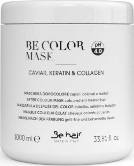 Be Hair Be Hair Be Color, maska do włosów farbowanych z kawiorem i keratyną 1000ml 1