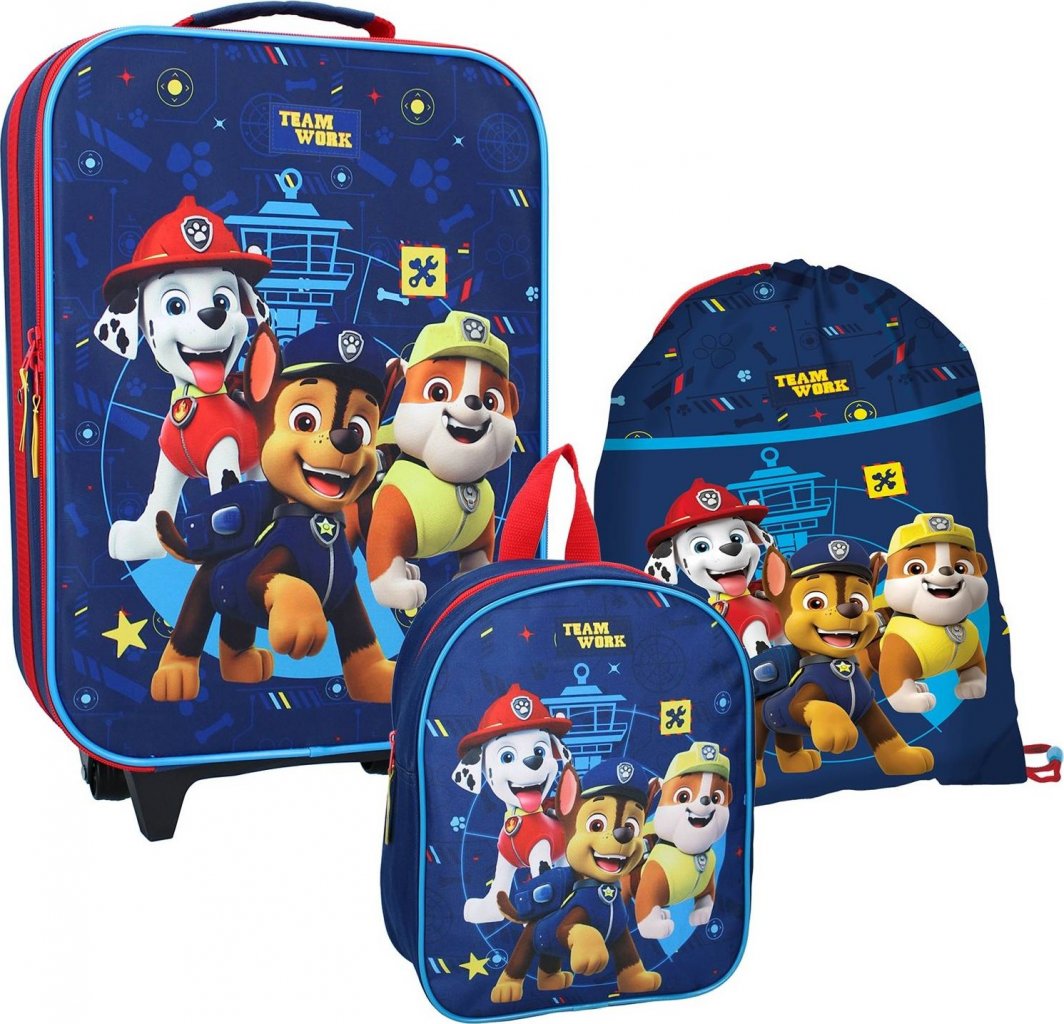 Vadobag PSI PATROL WALIZKA NA KÓŁKACH PLECAK WOREK DZIECI 1