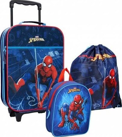 Vadobag SPIDERMAN WALIZKA NA KÓŁKACH PLECAK WOREK DZIECI 1