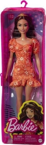 Lalka Barbie Barbie Barbie Fashionistas Lalka - Pomarańczowa sukienka 1