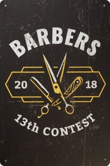 Activeshop TABLICA OZDOBNA BARBER B038 1