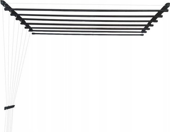 Suszarka na pranie Familia SUSZARKA SUFITOWA Łazienka Balkon 7pr/170cm CZARNA 1