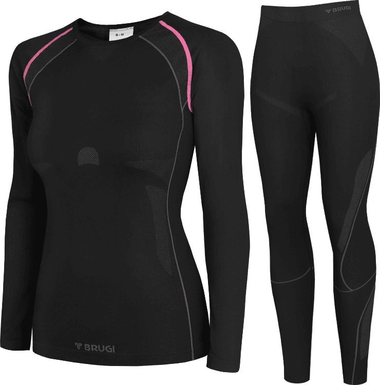 Brugi Bielizna termoaktywna damska zestaw bluza + spodnie legginsy Brugi 2RCG czarny rozmiar S/M 1