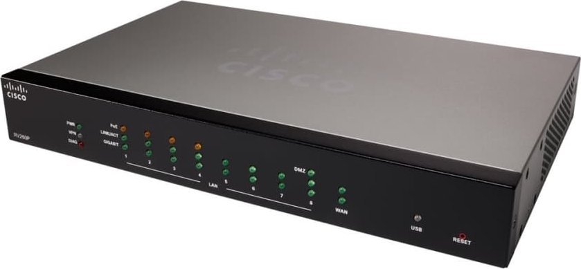Zapora sieciowa Cisco Cisco RV260P VPN firewall router, 8x GbE LAN (4x PoE, 60W), 1x RJ45/SFP GbE WAN - REFRESH 1