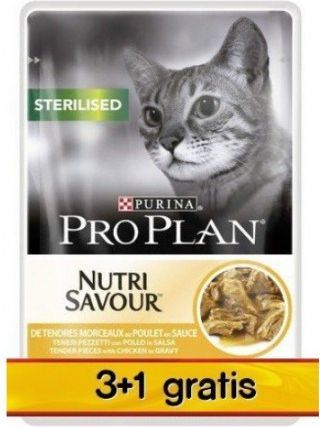 Nestle PRO PLAN KOT sasz.85g STERILISED 3+1grat KURCZAK 1