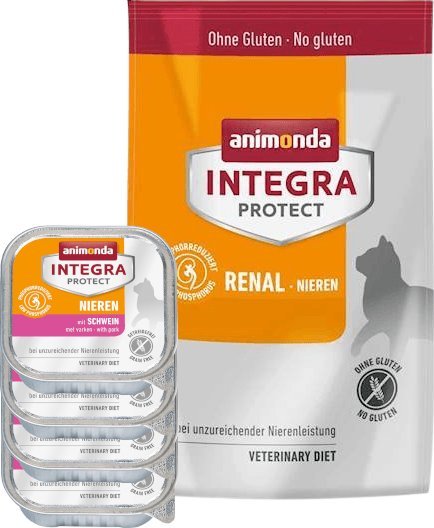 Animonda ANIMONDA Integra Protect Nieren Suche dla kota 1,2kg + ANIMONDA Cat Integra Protect Renal (NIEREN) wieprzowina 4x100g 1