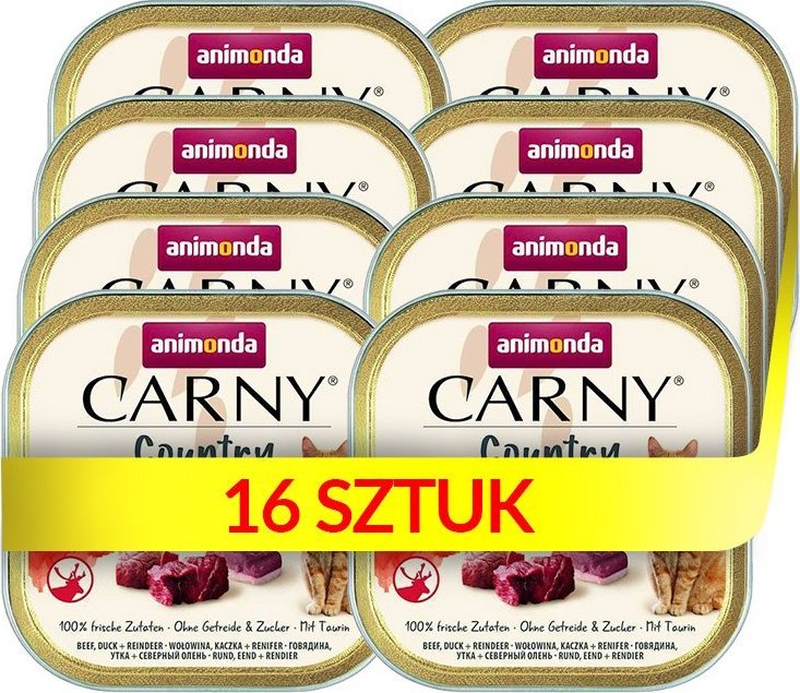 Animonda ANIMONDA Carny Country Adult Wołowina, Kaczka i Renifer 16x100g 1