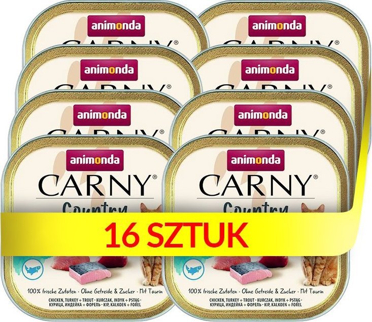 Animonda ANIMONDA Carny Country Adult Kurczak, Indyk i Pstrąg 16x100g 1