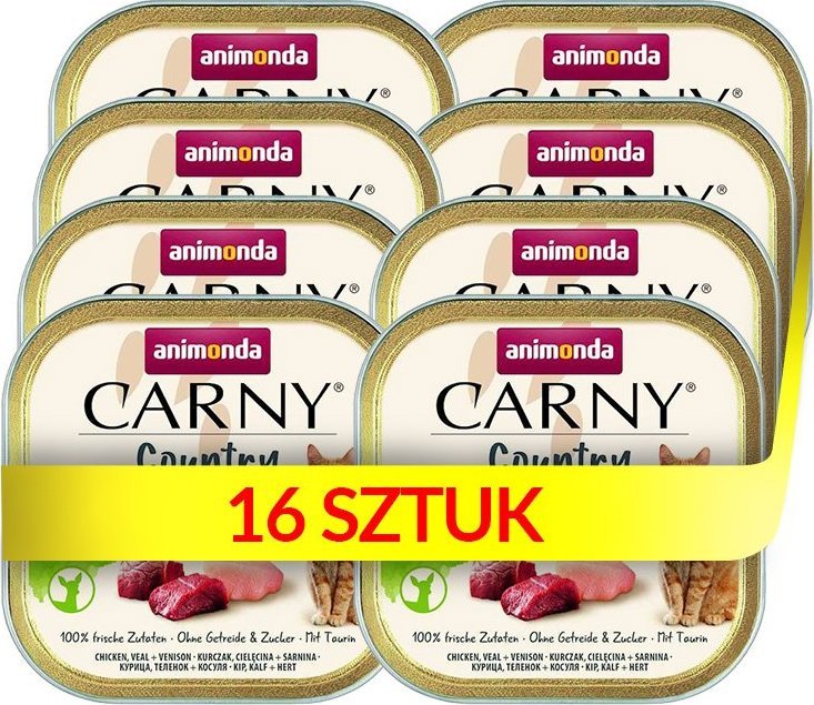 Animonda ANIMONDA Carny Country Adult Kurczak,Cielęcina i Sarna 16x100g 1