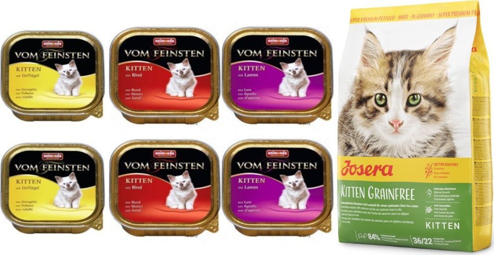 Animonda ANIMONDA Vom Feinsten Kitten MIX Smaków 9x100g + JOSERA Kitten Grainfree 400g 1