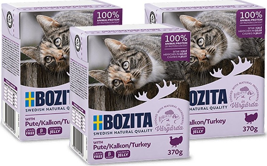 Bozita BOZITA Cat Kawałki Indyka W Galaretce 3x370g 1