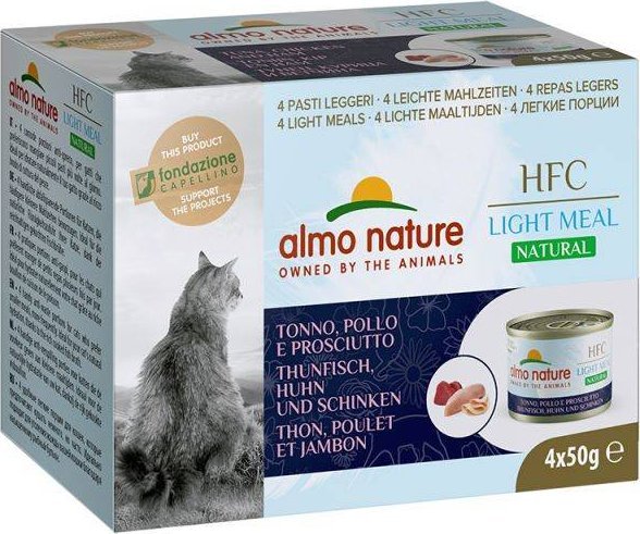 Almo Nature ALMO NATURE HFC Natural Light tuńczyk, kurczak i szynka 4x50g 1