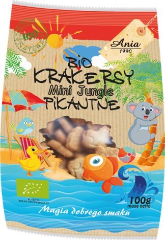 Ania Krakersy pikantne MINI JUNGLE BIO 100g ANIA 1
