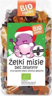 Biominki ŻELKI (MISIE) BEZ ŻELATYNY BEZGLUTENOWE BIO 500 g - BIOMINKI (EDYCJA ŚWIĄTECZNA) 1