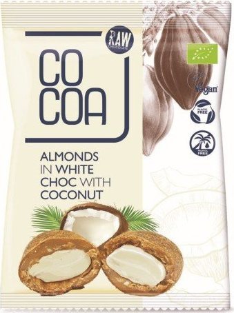 Cocoa MIGDAŁY W BIAŁEJ POLEWIE KOKOSOWEJ BIO 70g - COCOA 1