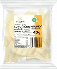 NATURAL Chrupki kukurydziane z JABŁKIEM I MARCHEWKĄ 40g NATURAL 1