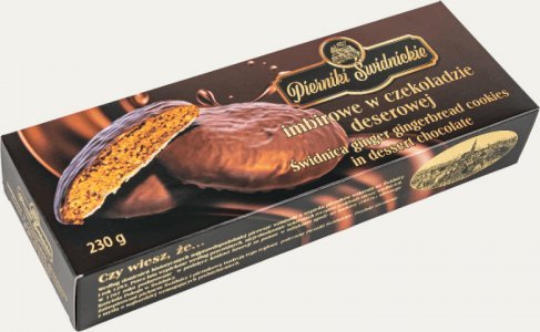 Olvita Pierniki Świdnickie w czekoladzie deserowej IMBIROWE opakowanie kartonowe 230 g OLVITA 1