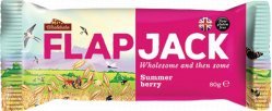 WholeBake Baton Flapjack malinowo truskawkowy 80g WHOLEBAKE 1