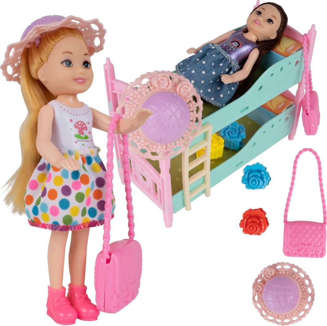 Figurka MalPlay Lalka Modowa Piętrowe Łóżko + Akcesoria 1