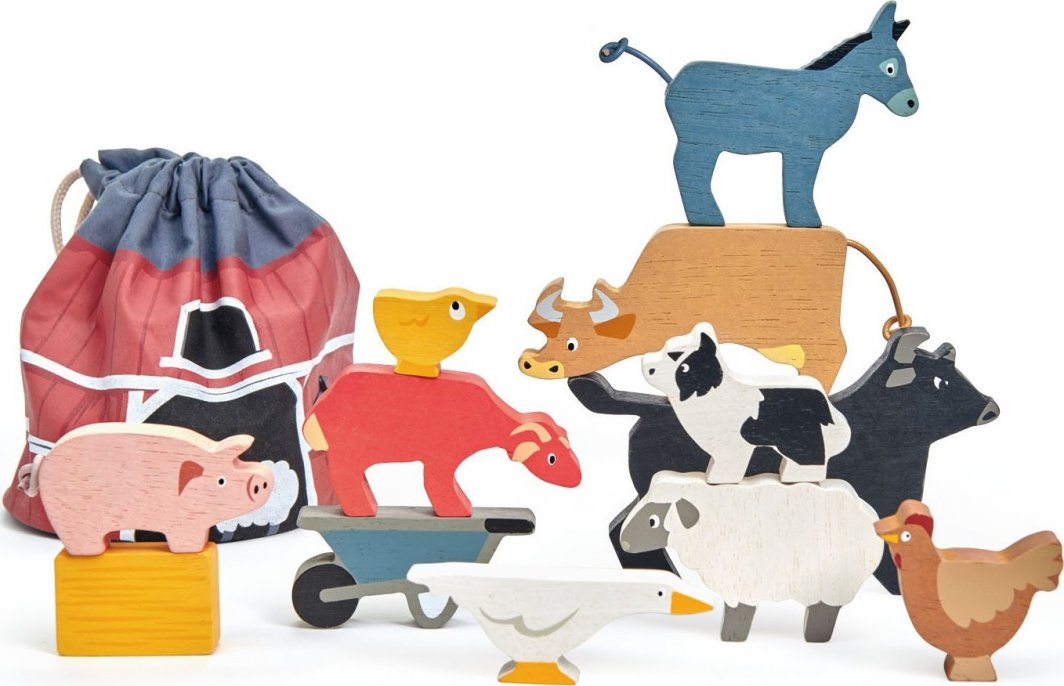 Figurka Tender Toys Zwierzęta zagrodowe Drewniane figurki do zabawy Tender Leaf Toys 1