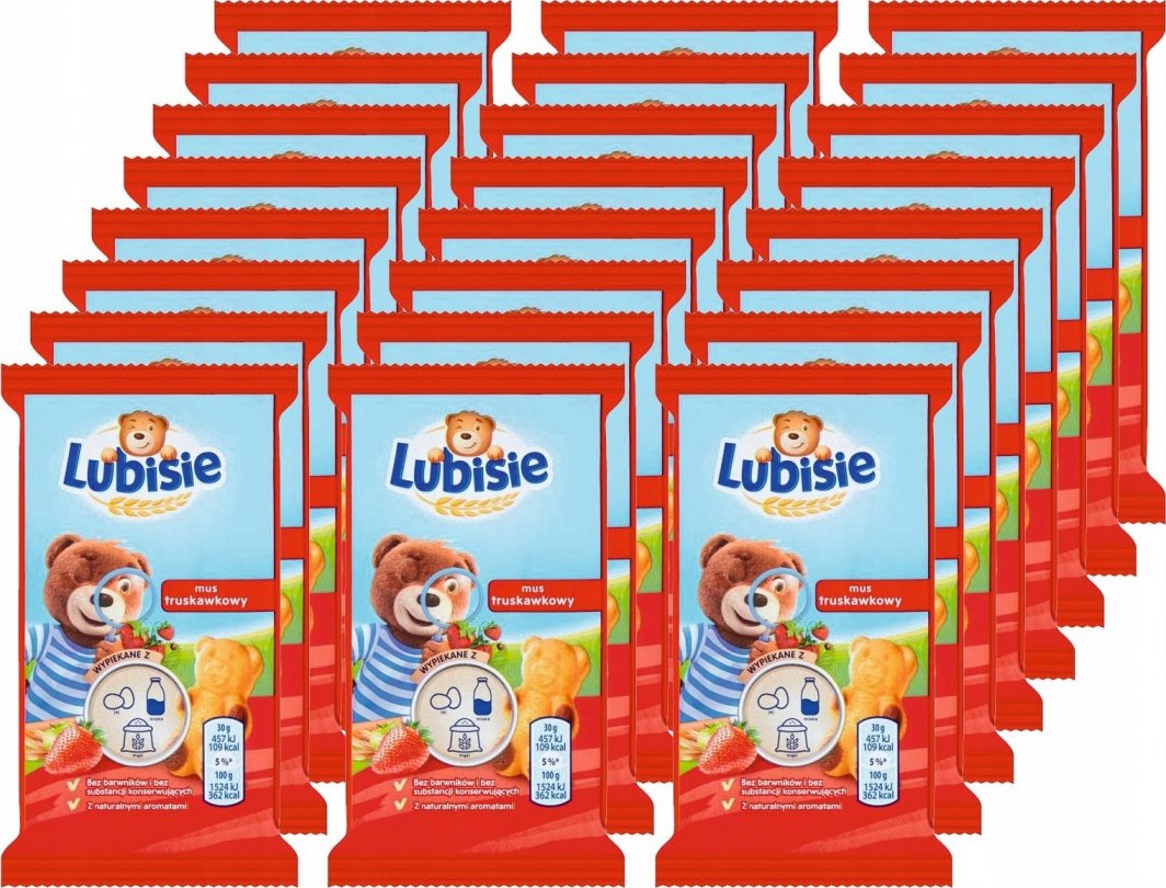 Mondelez Ciastka Lubisie TRUSKAWKOWE Nadzienie 24szt x 30g 1