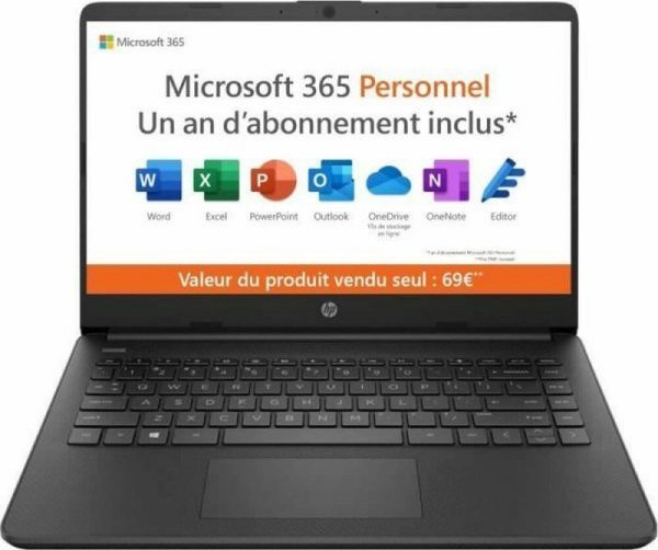 Laptop HP Notebook HP 14s-dq0045nf 64 GB SSD 14" 4 GB RAM Intel Celeron 1