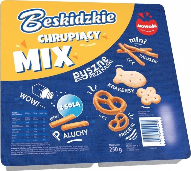 Beskidzkie Aksam Beskidzkie Paluszki Chrupiący Mix 250G 1