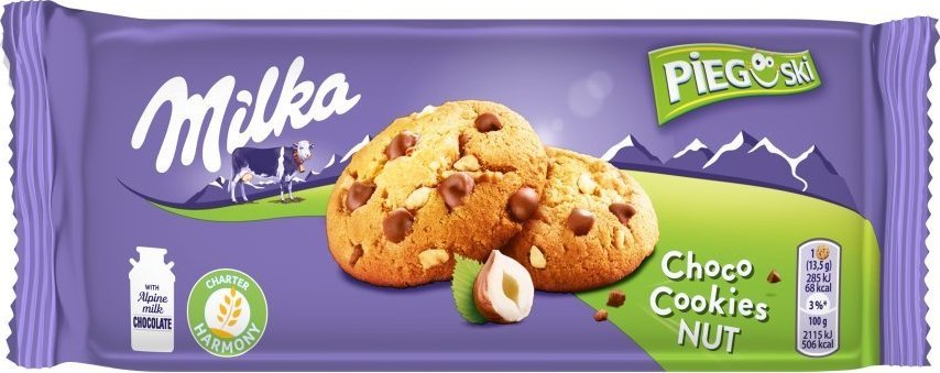 Milka Milka Pieguski Choco Cookie Nut 135g 1