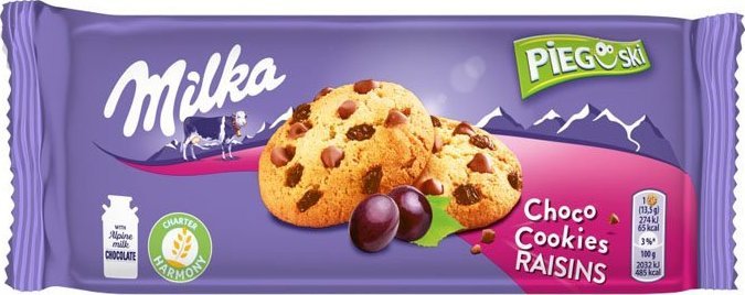 Milka Milka Pieguski Choco Cookie Raisins 135 1