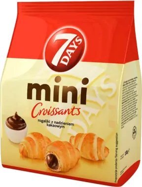 7DAYS 7 Days Mini Croissant z nadzieniem kakaowym 185 g 1