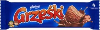 Grześki Wafel przekładany kremem kakaowym w czekoladzie 36 g 1