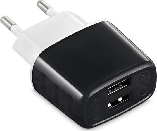 Ładowarka eXc  ŁADOWARKA SIECIOWA UNIWERSALNA EXC CUTE USB 2 PORTY CZARNA 1szt. 1