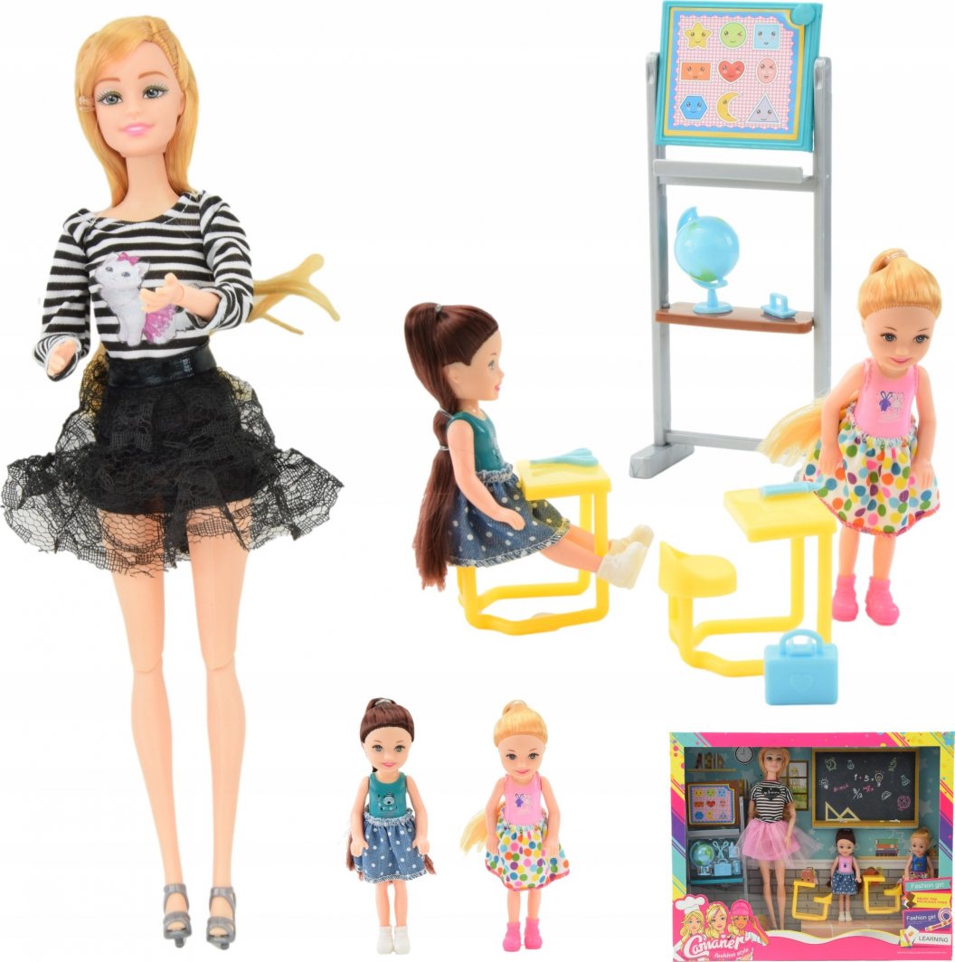 Skleplolki LALKA NAUCZYCIELKA TYPU BARBIE ZESTAW AKCESORIA 1
