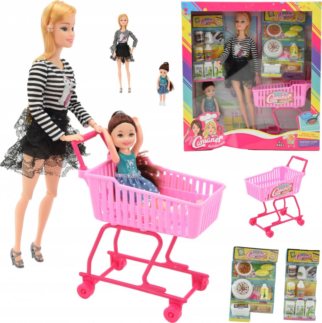 Skleplolki LALKA TYPU BARBIE MAMA ZAKUPY ZESTAW AKCESORIA 1