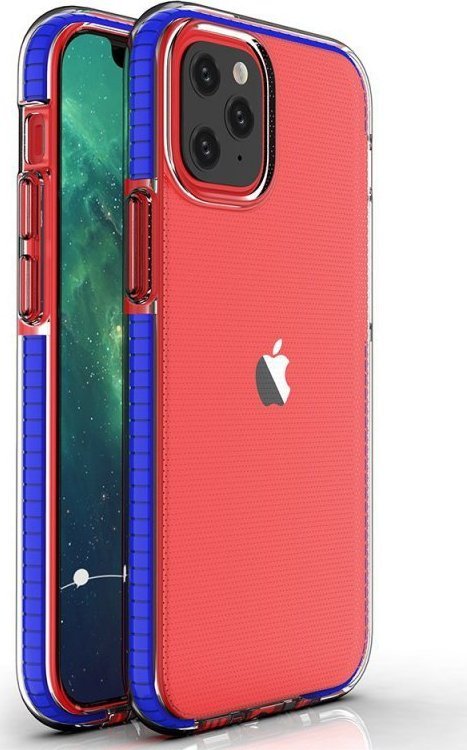 Spring Case Etui z kolorową ramką do iPhone 12 mini ciemnoniebieski 1