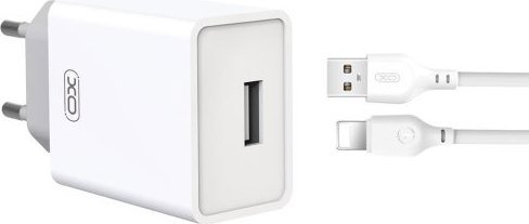 Ładowarka XO XO ładowarka sieciowa L93 1x USB 2,4A biała + kabel Lightning 1